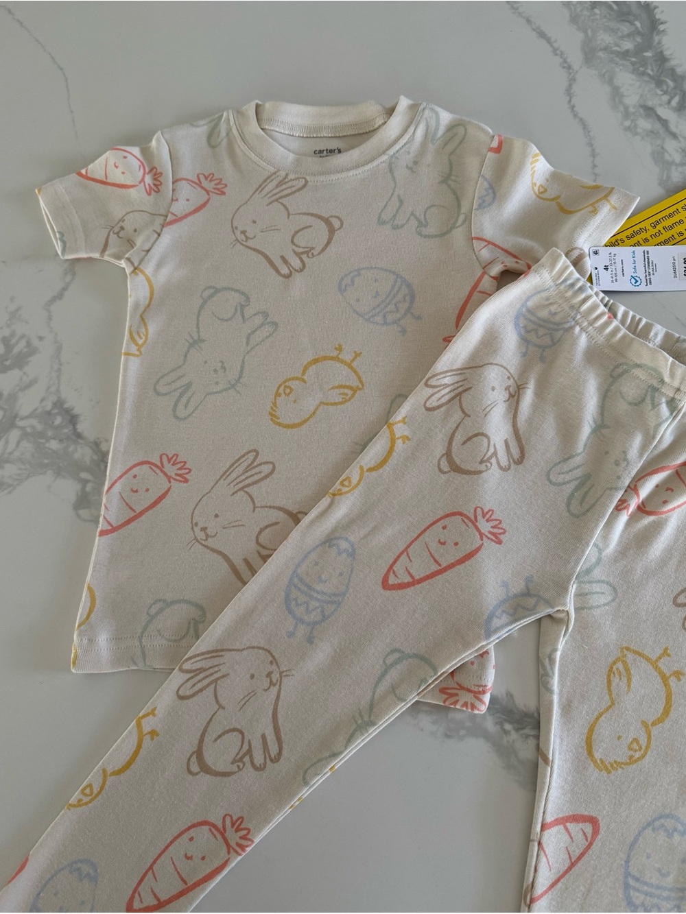 Carter’s Kids Easter Bunny Snug Fit Cotton Pajamas Bunnies & Chicks Size 4